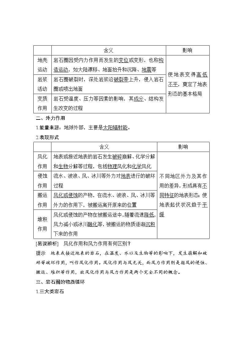 新高考地理一轮复习精品学案第8讲　塑造地表形态的力量（含解析）02