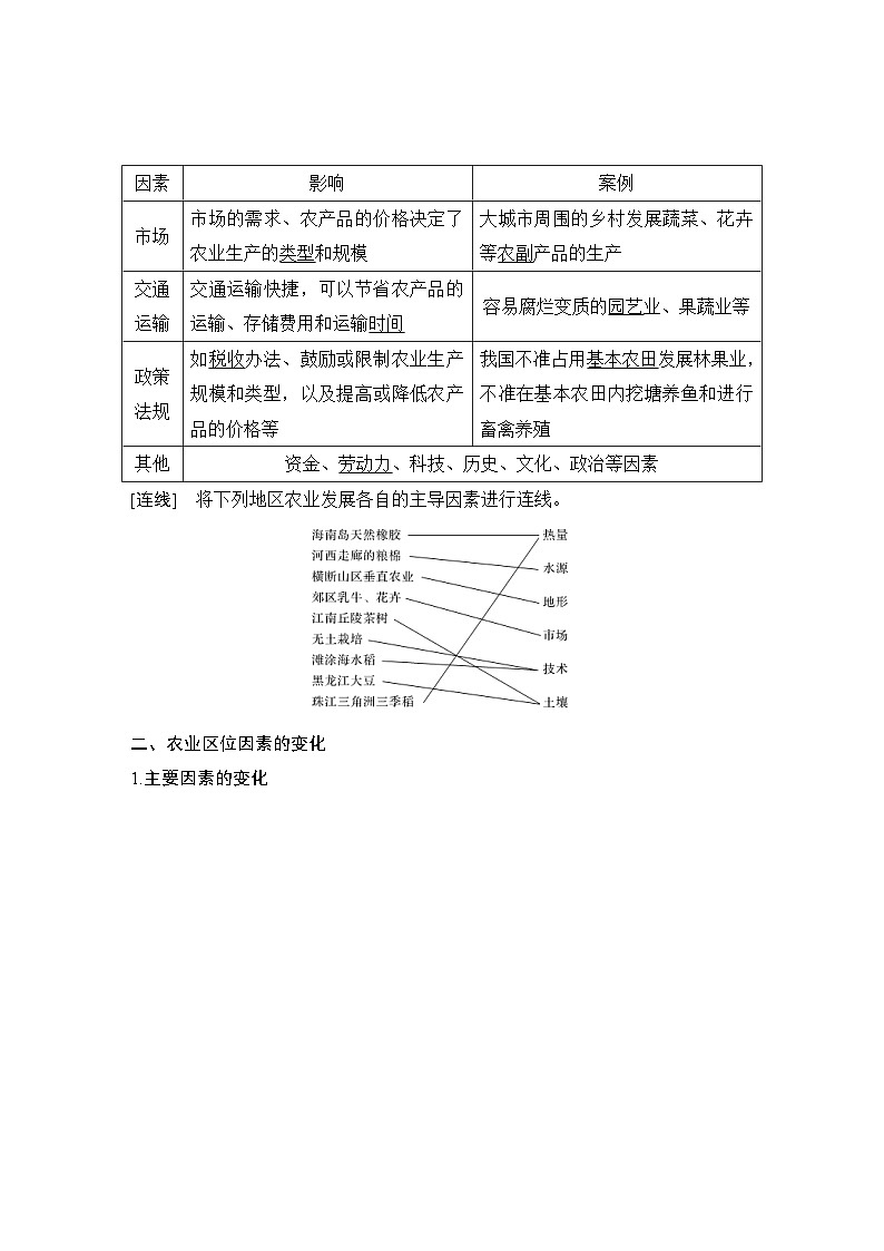 新高考地理一轮复习精品学案第29讲　农业区位因素及其变化（含解析）03
