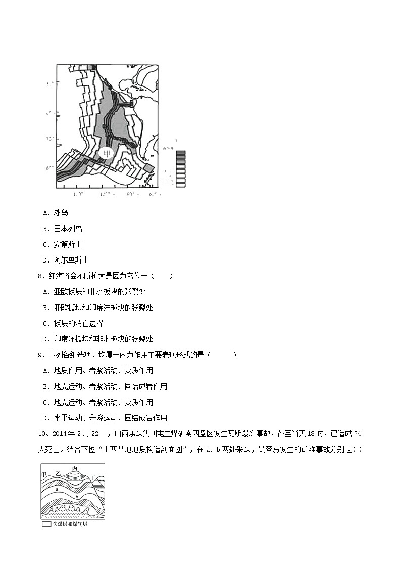 高考地理人教版一轮复习专题测试试题：11 内力作用与地貌第3页