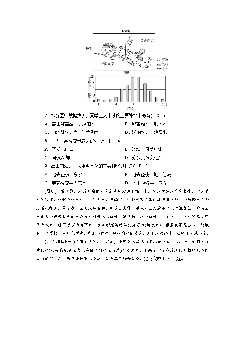 新高考地理一轮复习课时练习[10]　第3章第1讲　自然界的水循环与水资源的合理利用（含解析）03