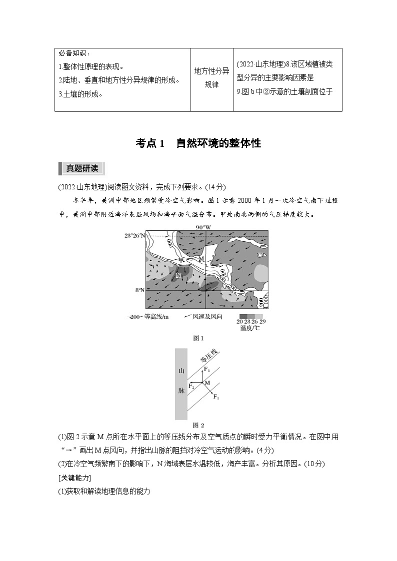 新高考地理二轮复习精品讲义 第1部分 专题突破 专题5 考点1　自然环境的整体性（含解析）第2页