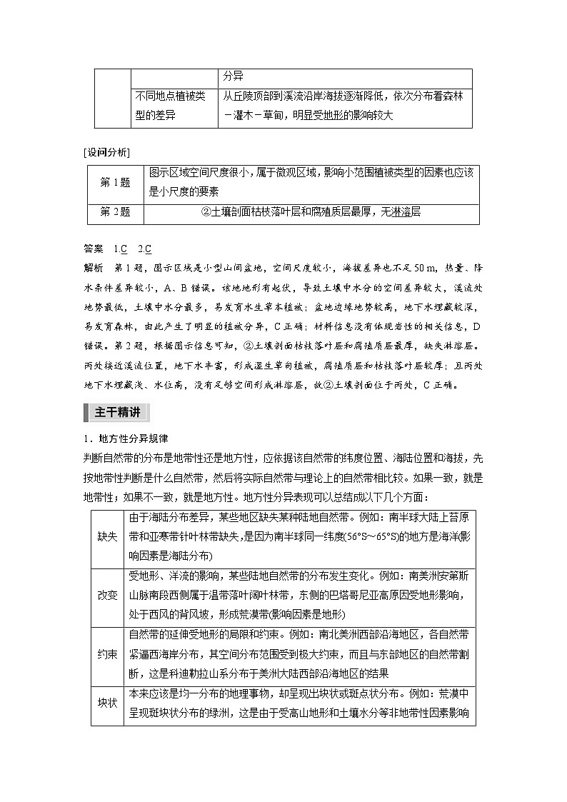 新高考地理二轮复习精品讲义 第1部分 专题突破 专题5 考点4　地方性分异规律（含解析）第2页