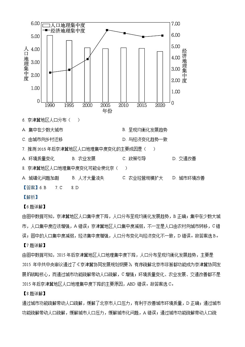 黑龙江省大庆实验中学二部2023-2024学年高二地理上学期10月阶段性考试试题（Word版附解析）03