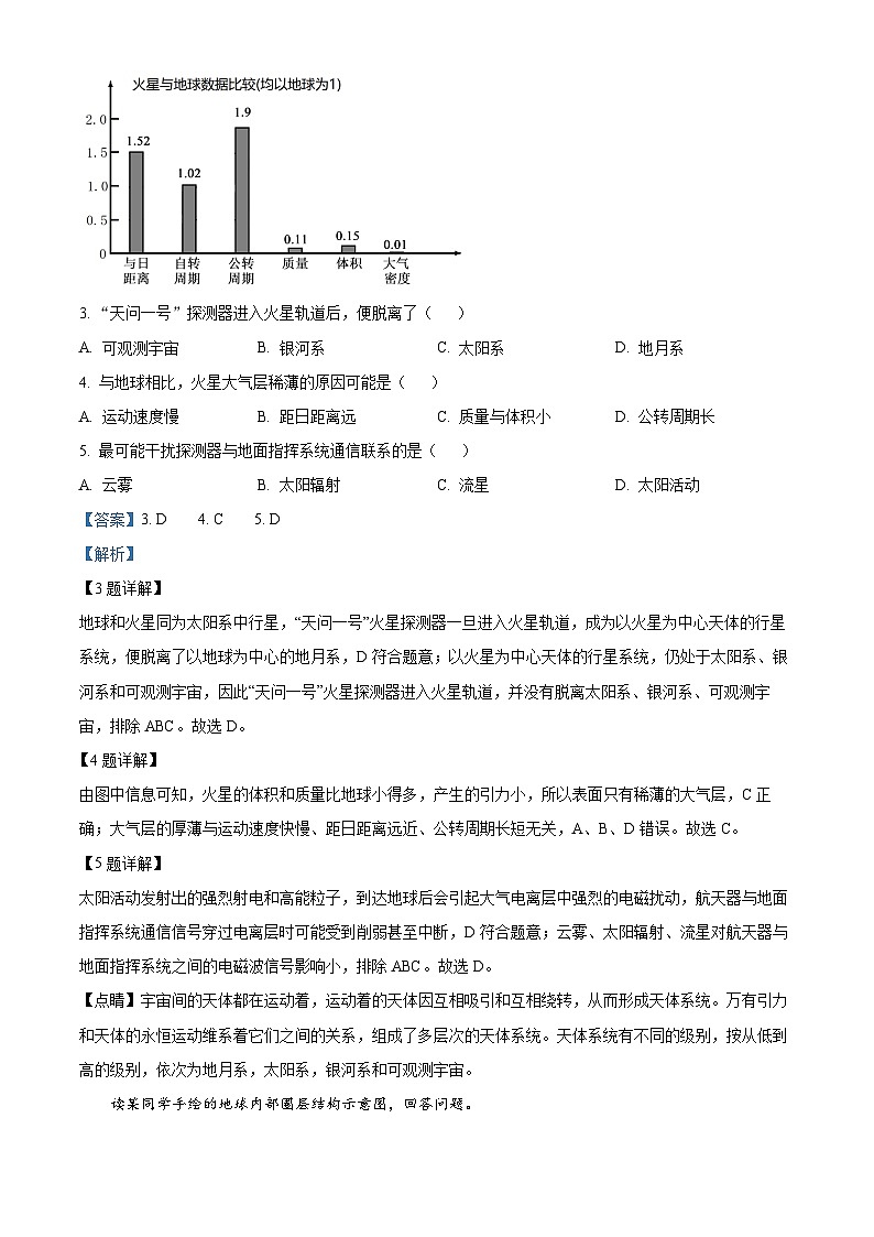 四川省泸县第一中学2023-2024学年高一地理上学期10月月考试题（Word版附解析）第2页