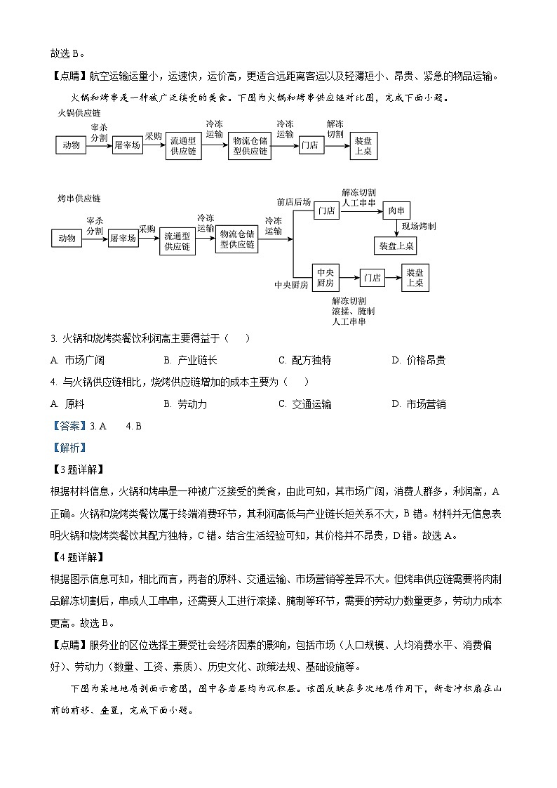 浙江省天域全国名校协作体2023-2024学年高三地理上学期10月联考试题（Word版附解析）02