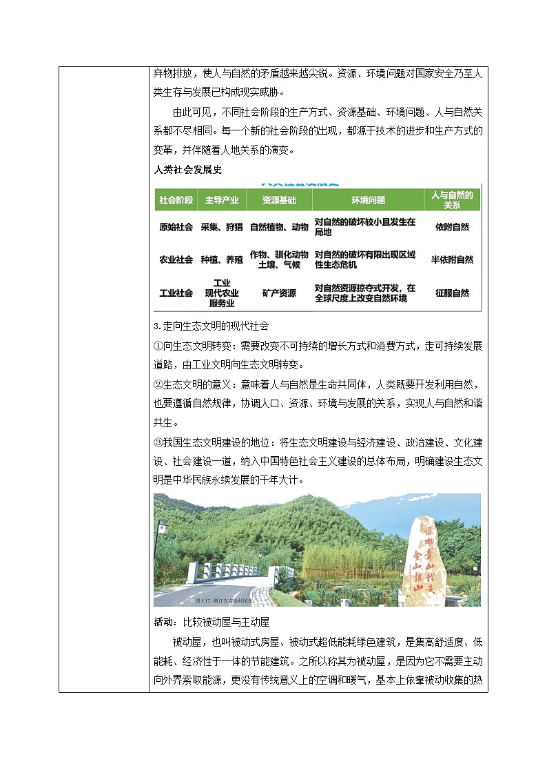 4.1 走向生态文明 教学设计 高中地理人教版（2019）选择性必修3第3页