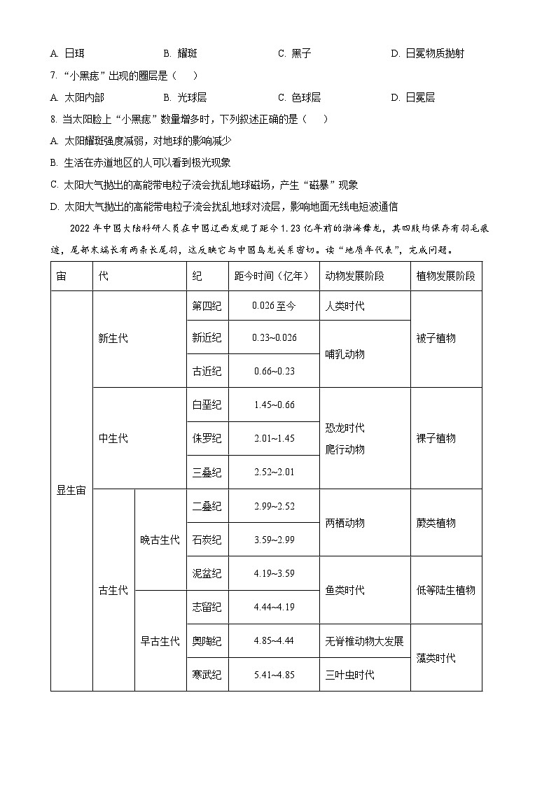 【期中真题】北京市通州区2022-2023学年高一上学期期中地理试题.zip02