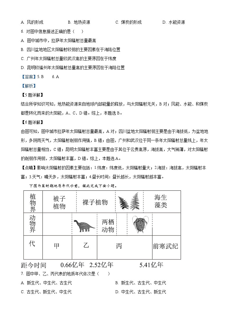 【期中真题】河南省郑州外国语学校2022-2023学年高一上学期期中地理试题.zip03