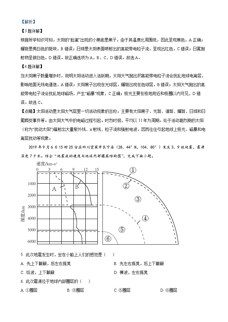 【期中真题】湖南省长沙市长郡中学2022-2023学年高一上学期期中地理试题.zip02