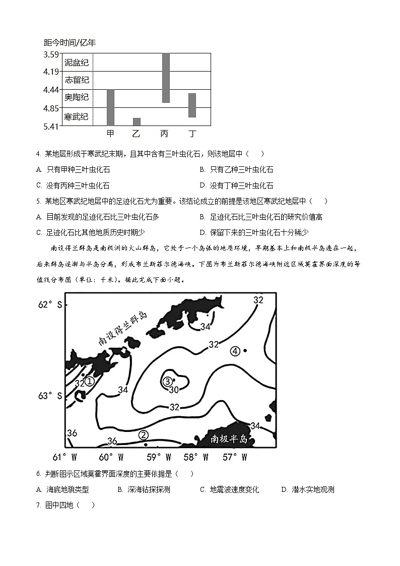 【期中真题】福建省厦门双十中学2022-2023学年高一上学期期中地理试题（原卷版）第2页