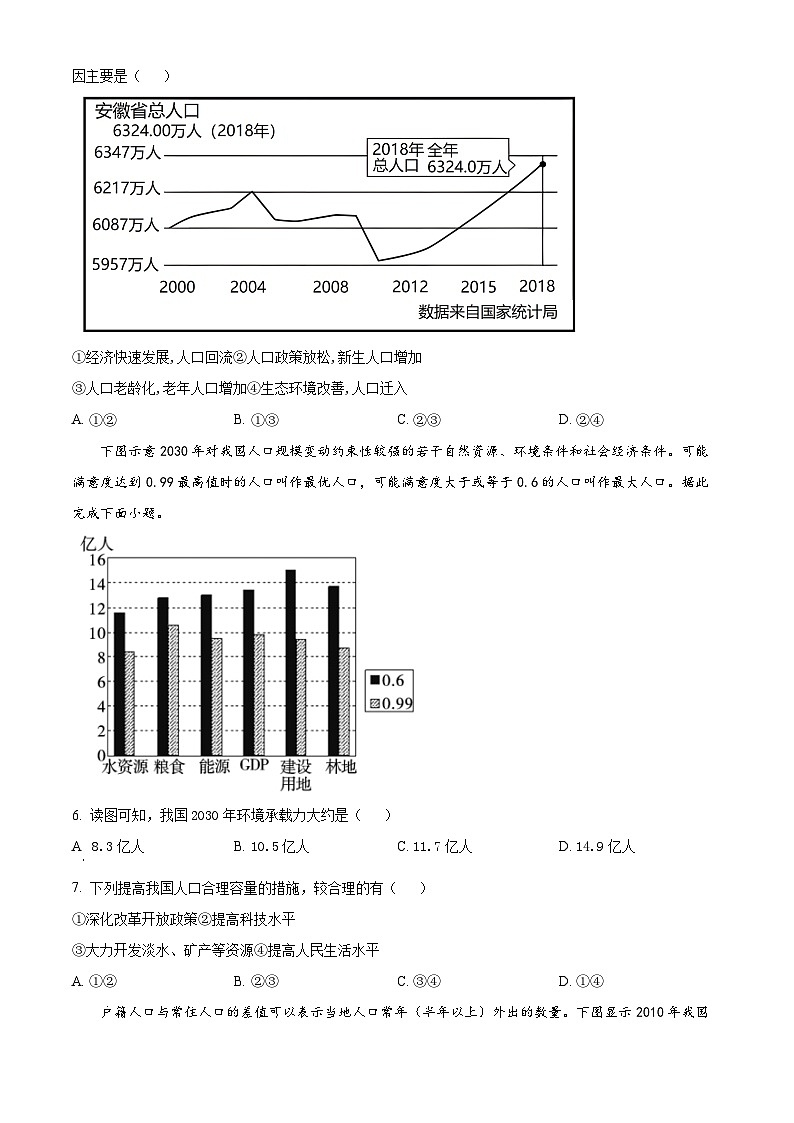 【期中真题】安徽省合肥市第一中学2022-2023学年高一下学期期中地理试题.zip02