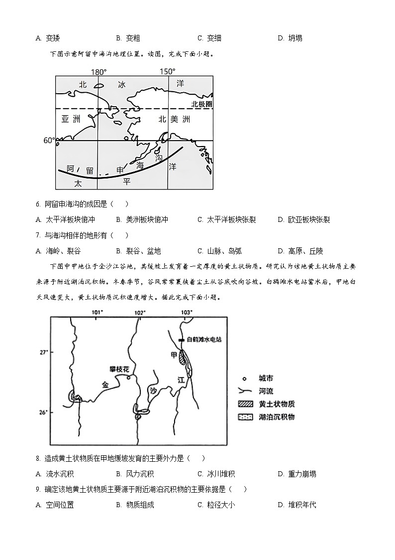 【期中真题】山西省太原市2022-2023学年高二上学期期中地理试卷.zip02