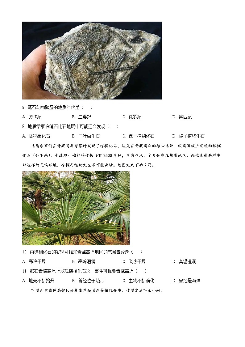 2024四川省仁寿一中南校区高一上学期10月月考地理试题含解析03