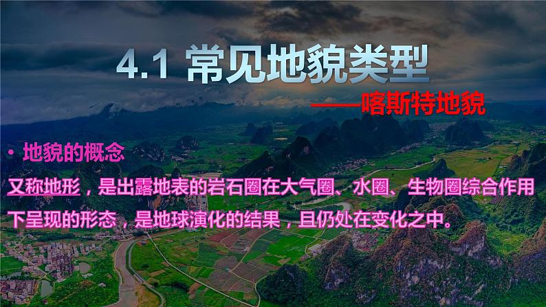 常见地貌类型—喀斯特地貌  课件第1页