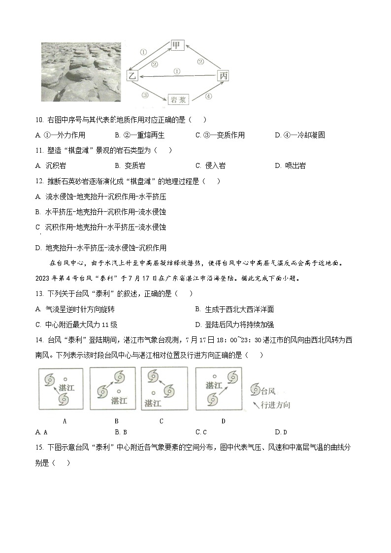 2024重庆市名校联盟高二上学期11月期中考试地理含答案03