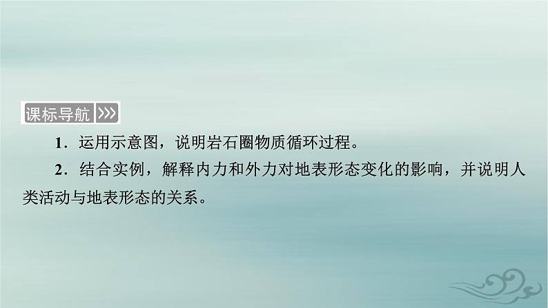 新教材适用2023_2024学年高中地理第2章地表形态的塑造第1节塑造地表形态的力量第1课时内力作用和外力作用课件新人教版选择性必修104