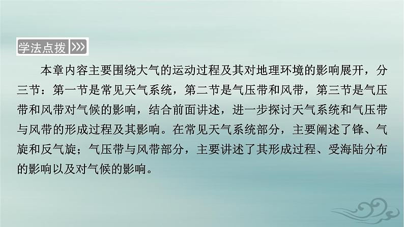 新教材适用2023_2024学年高中地理第3章大气的运动第1节常见天气系统第1课时锋与天气课件新人教版选择性必修106