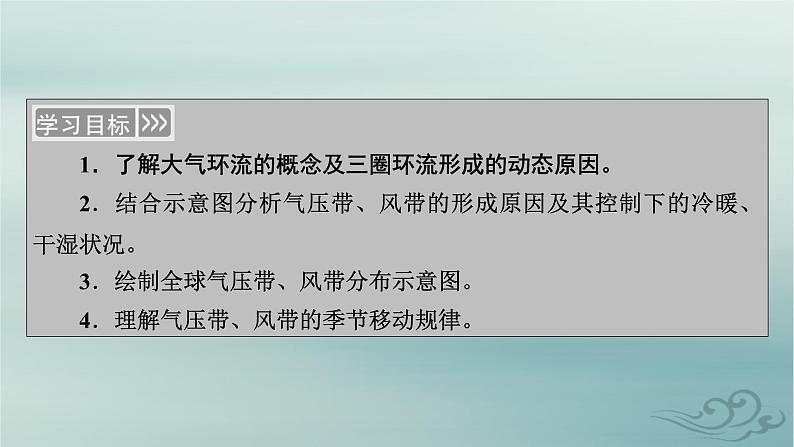 新教材适用2023_2024学年高中地理第3章大气的运动第2节气压带和风带第1课时气压带和风带的形成课件新人教版选择性必修104