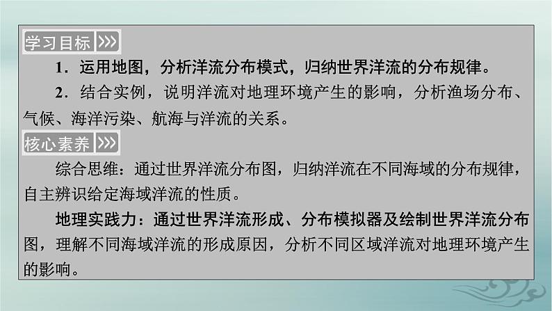 新教材适用2023_2024学年高中地理第4章水的运动第2节洋流课件新人教版选择性必修104