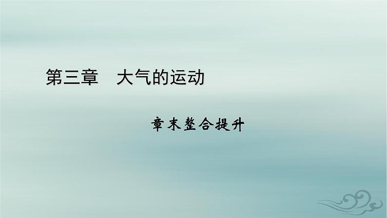 新教材适用2023_2024学年高中地理第3章大气的运动章末整合提升课件新人教版选择性必修101