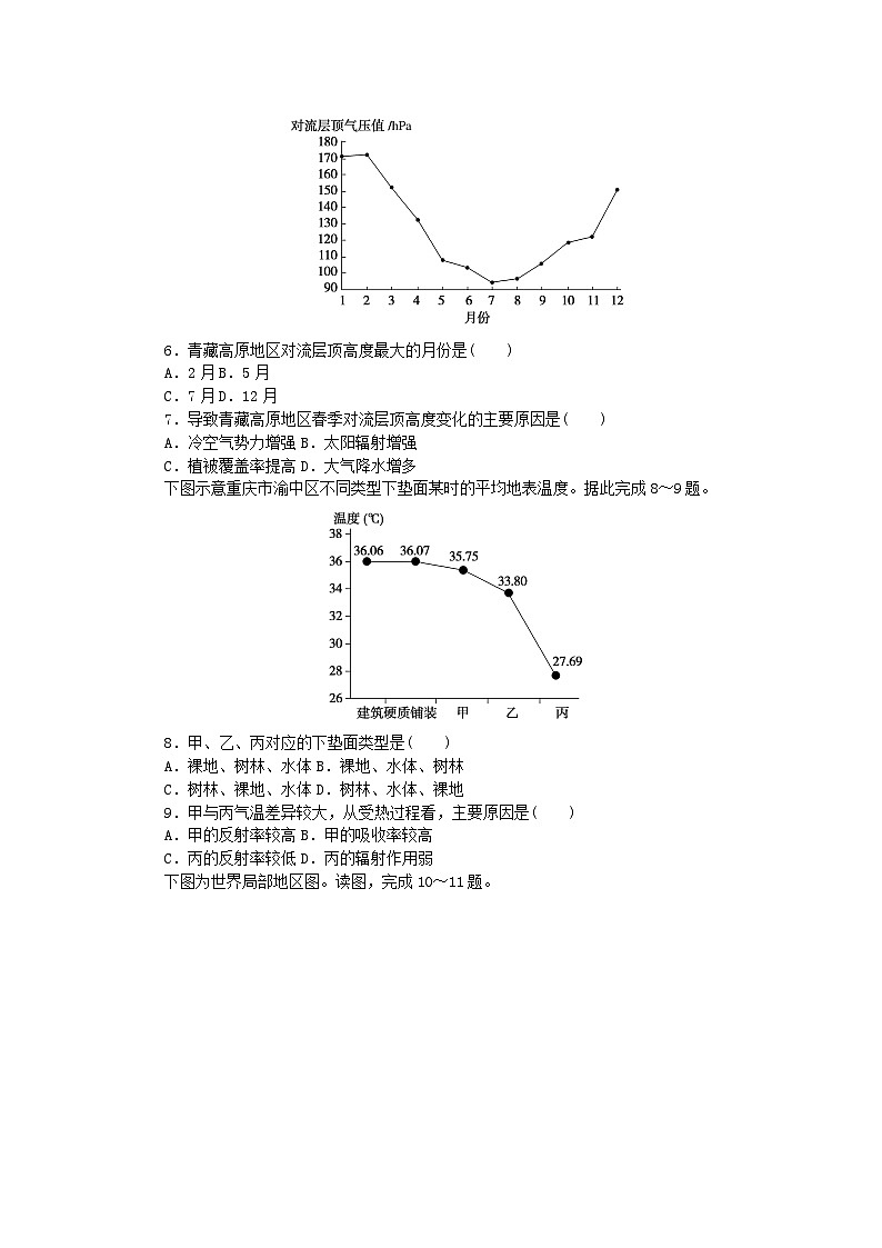 2024版新教材高中地理第二章自然地理要素及现象章末综合检测中图版必修第一册02