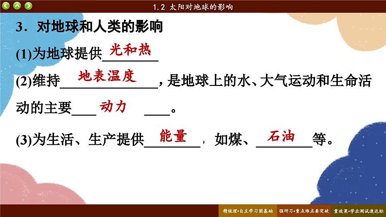 高中地理人教版（2019）必修第一册1.2 太阳对地球的影响课件第6页