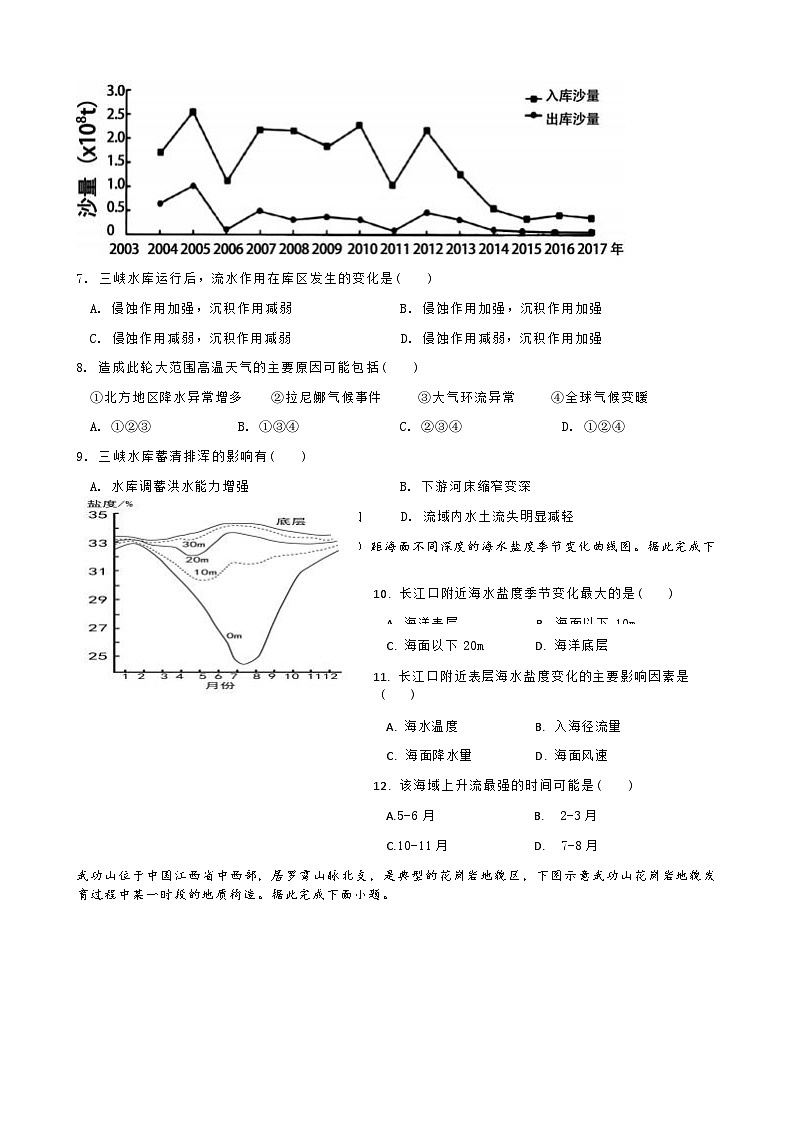 江西省鹰潭市贵溪市2023-2024学年高三上学期期中考试地理试题（  含答案）03