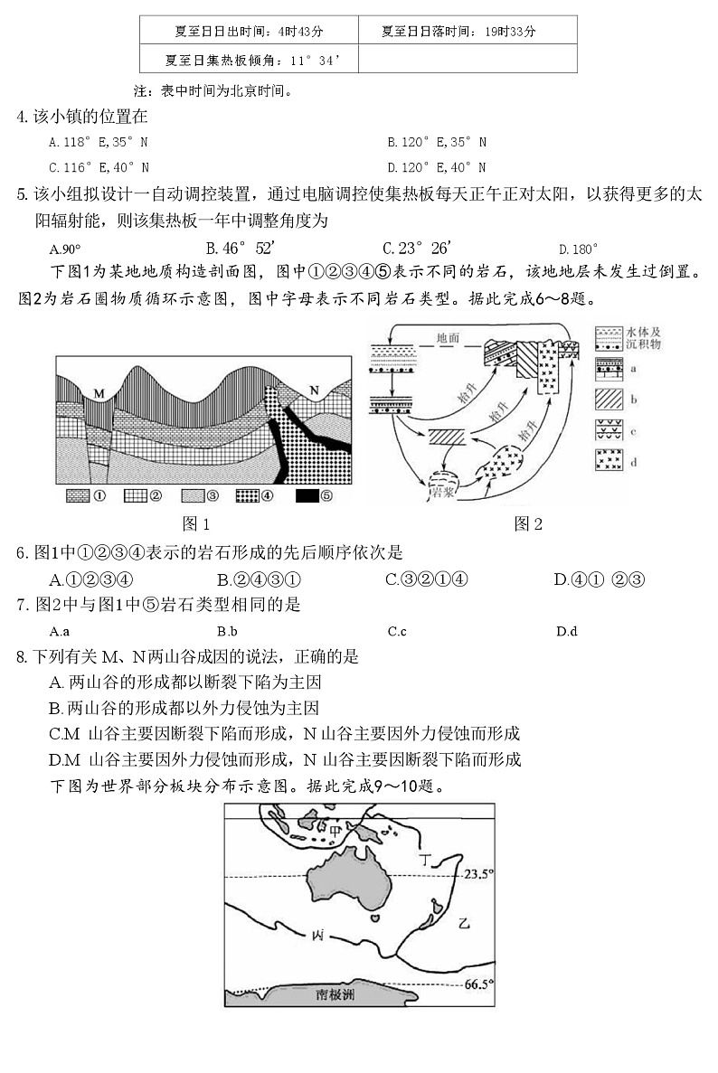 高二地理试卷第2页