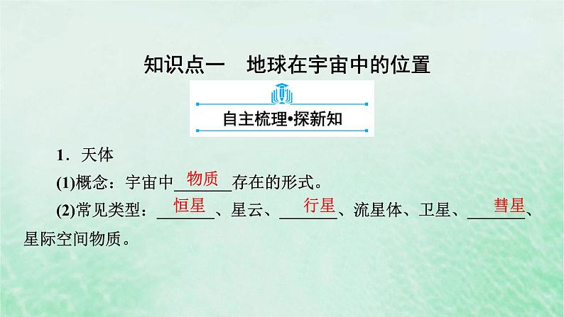 新教材适用2023_2024学年高中地理第1章第1节地球的宇宙环境课件新人教版必修第一册第8页