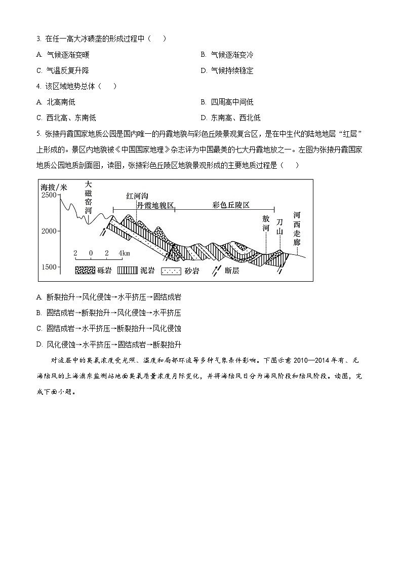 浙江省杭州第二名校2023-2024学年高二上学期期中地理试题（原卷版）第2页