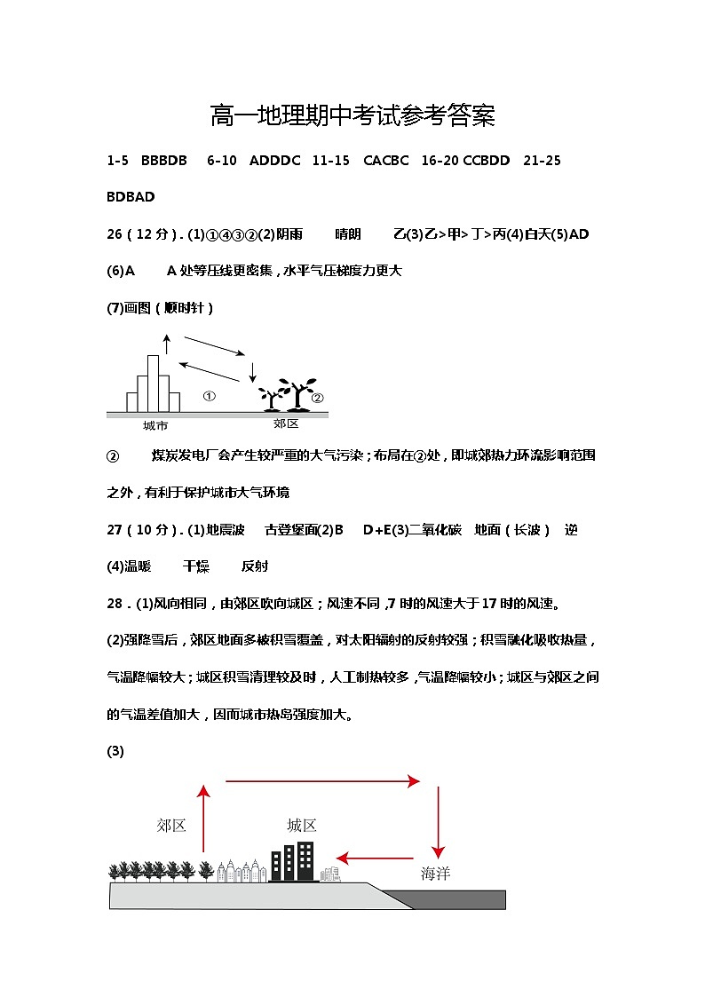 山东省泰安市新泰市2023-2024学年高一上学期期中考试地理试题（含答案）01