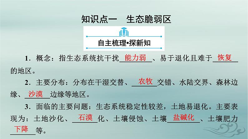 新教材适用2023_2024学年高中地理第2章资源环境与区域发展第2节生态脆弱区的综合治理课件新人教版选择性必修2第6页