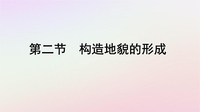 2022-2023学年新教材高中地理分层：选择性必修1 第2章 第2节 构造地貌的形成 课件（新人教版）第1页