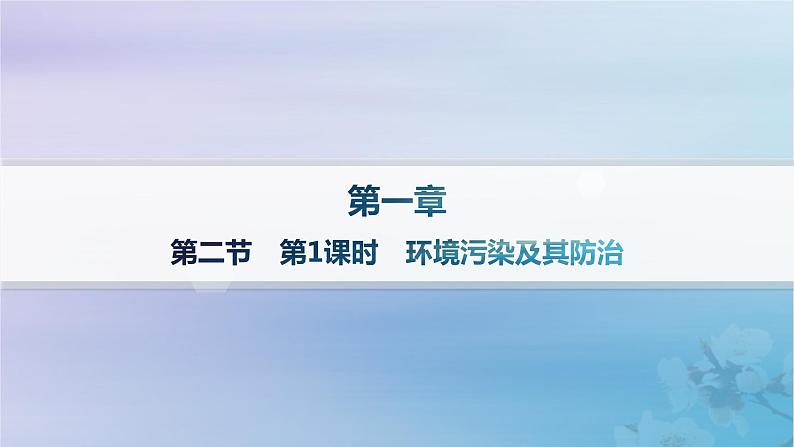 新教材2023_2024学年高中地理第1章资源环境与人类活动第2节人类活动与环境问题第1课时环境污染及其防治分层作业课件湘教版选择性必修3第1页