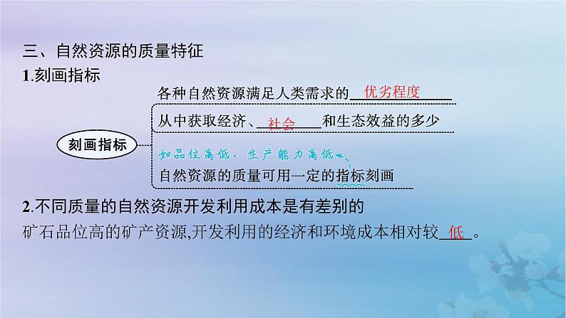 新教材2023_2024学年高中地理第1章自然环境与人类社会第2节自然资源及其利用课件新人教版选择性必修308