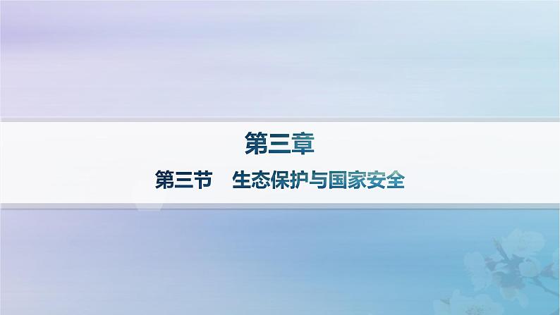 新教材2023_2024学年高中地理第3章环境安全与国家安全第3节生态保护与国家安全课件新人教版选择性必修301