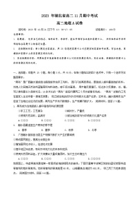 湖北省新高考联考协作体2023-2024学年高二上学期11月期中联考地理试题（含答案）