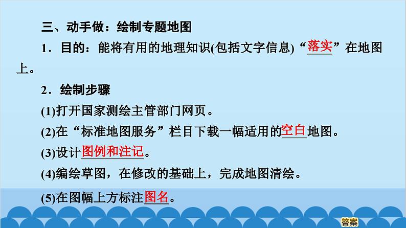 高中地理鲁教版（2019）必修二 第1单元单元活动　学用专题地图课件06