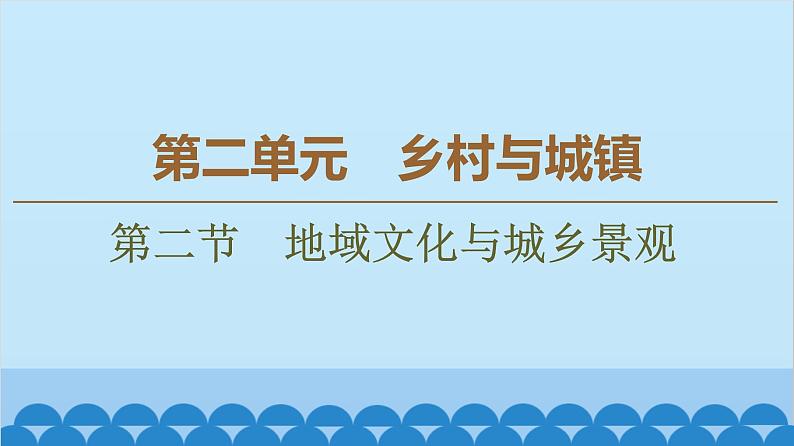 高中地理鲁教版（2019）必修二 2.2地域文化与城乡景观课件01