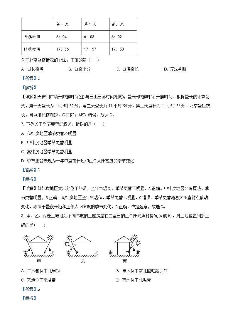 2024喀什地区巴楚县高二上学期10月期中地理试题含解析03