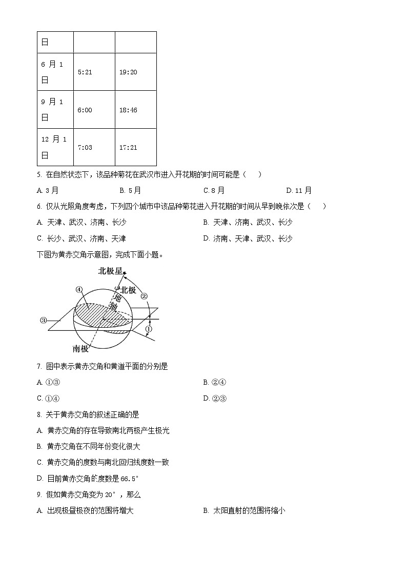 2024呼和浩特一中高二上学期期中地理试题含解析02
