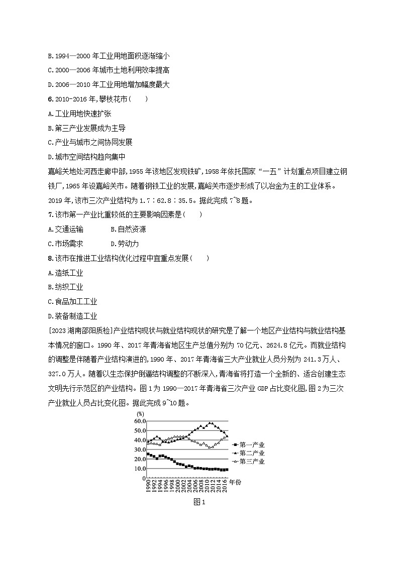 新教材2023_2024学年高中地理第2章区域发展素养综合训练湘教版选择性必修203