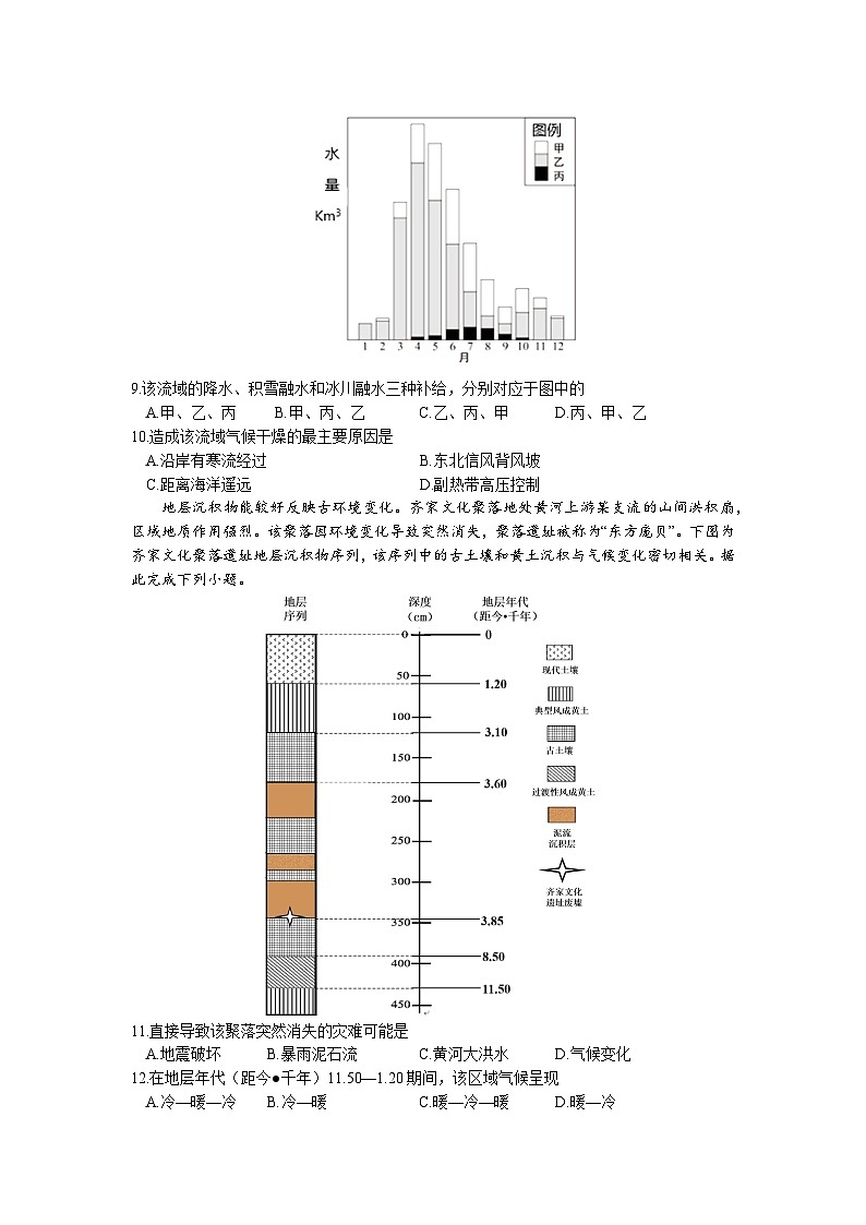 江苏省南京市六校2023-2024学年高三上学期期中联合调研地理试卷03