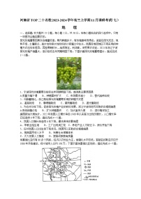 河南省TOP二十名校2023-2024学年高三上学期11月调研考试（七）地理试题（含答案）