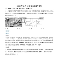 新疆生产建设兵团第二师八一中学2022-2023学年高三上学期11月月考地理试题（Word版附解析）