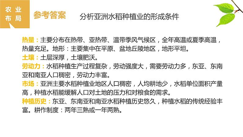 2023年高中地理湘教版必修二《3.1农业区位因素与农业布局 第二课时》课件08