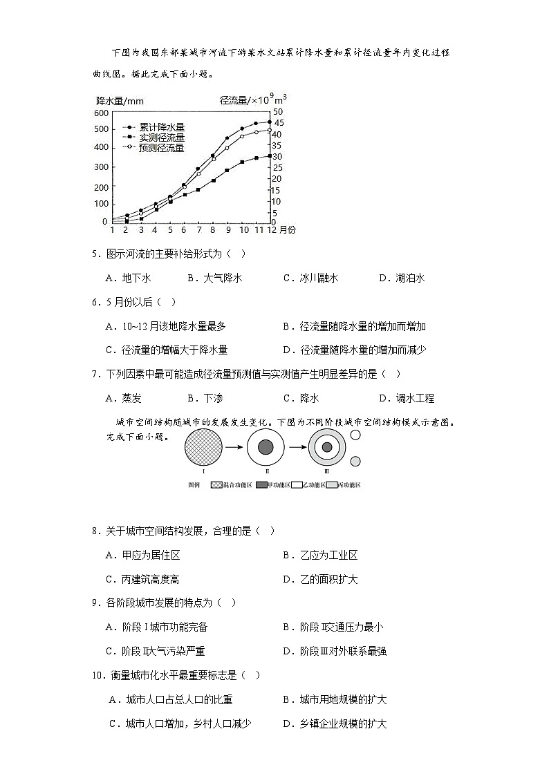 2023-2024学年吉林省长春市博硕学校高三上学期期初考试地理试题含答案03