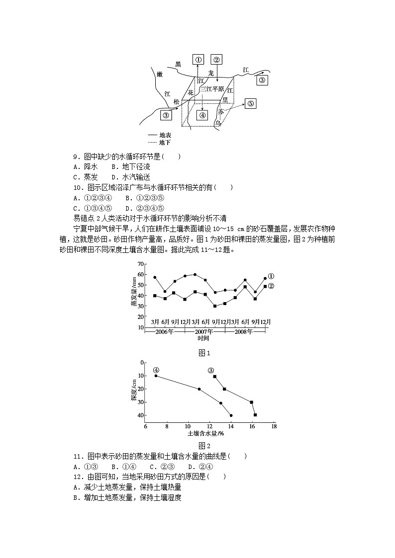 2024版新教材高中地理第三章地球上的水第一节水循环课时作业新人教版必修第一册03