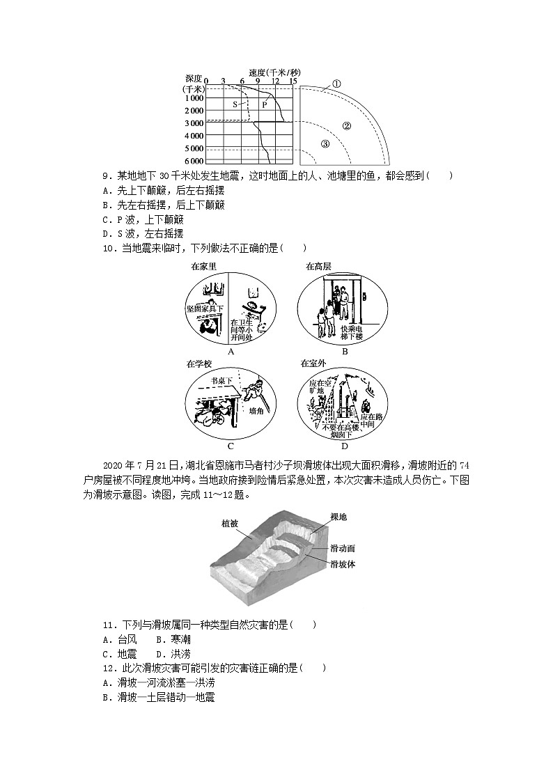2024版新教材高中地理章末检测六自然灾害新人教版必修第一册03