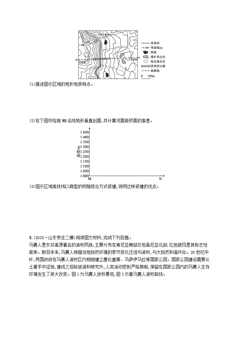 适用于新高考新教材2024版高考地理二轮复习非选择题题型专项练题型七（附解析）第2页